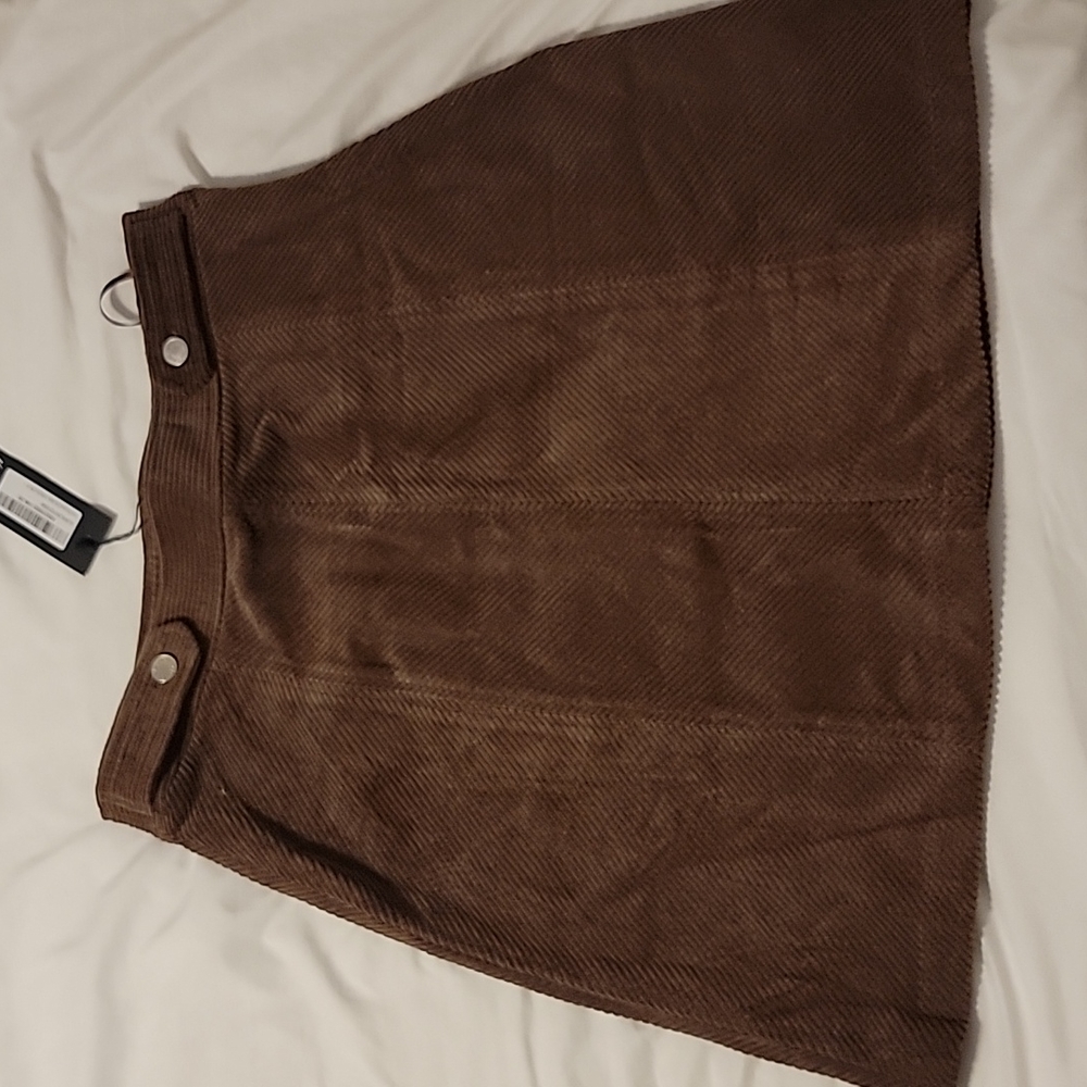 Brown corduroy skirt
